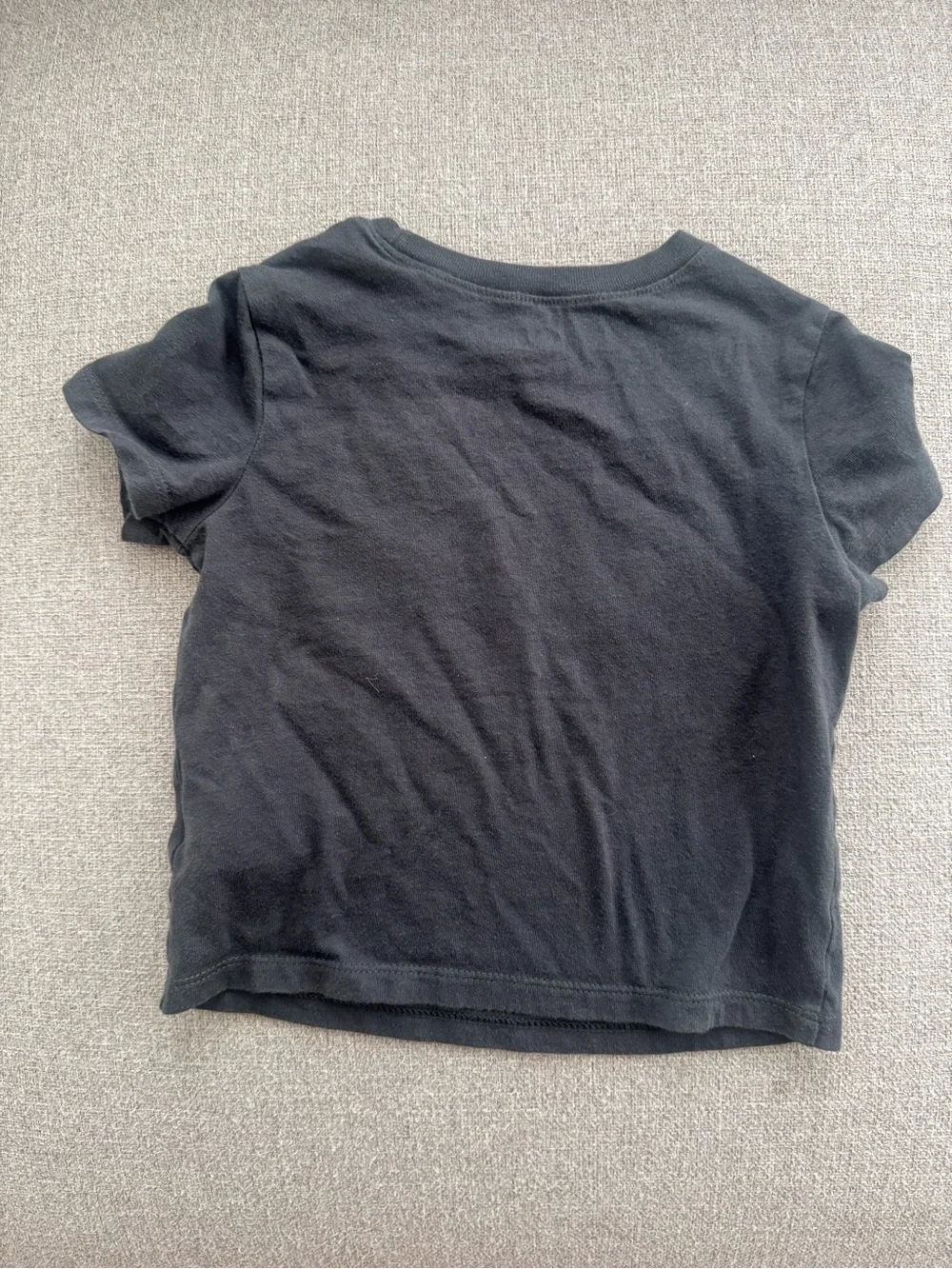 Old Navy Black Tee with Pink Barbie Script